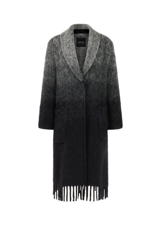 Ombre Alpaca Blend Coat W Fringe at MOYA - view 1