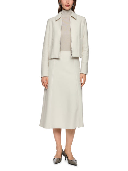WOOL JACKET W ZIP SMOKE