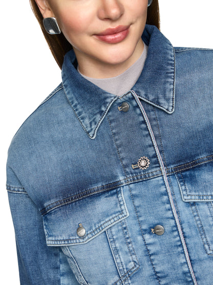 DENIM JACKET W DECORATIVE BUTTONS