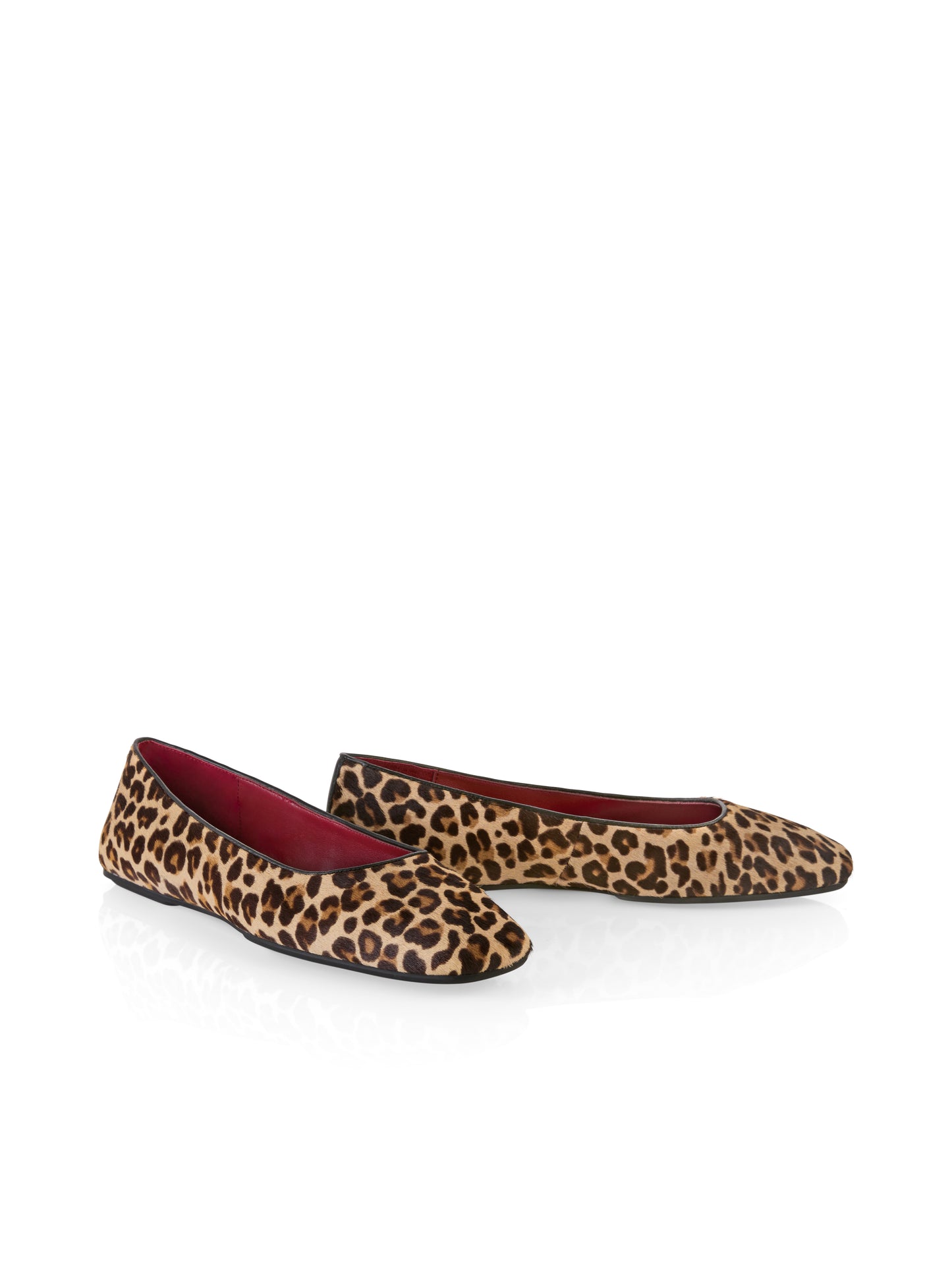 PONY HAIR LEOPARD PRINT BALLERINAS