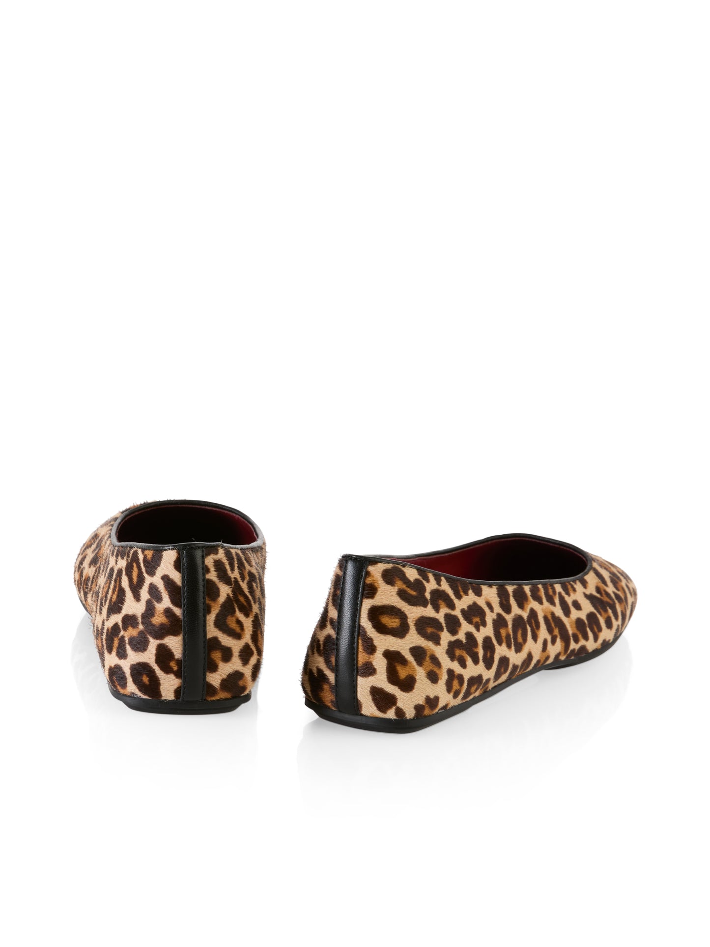 PONY HAIR LEOPARD PRINT BALLERINAS