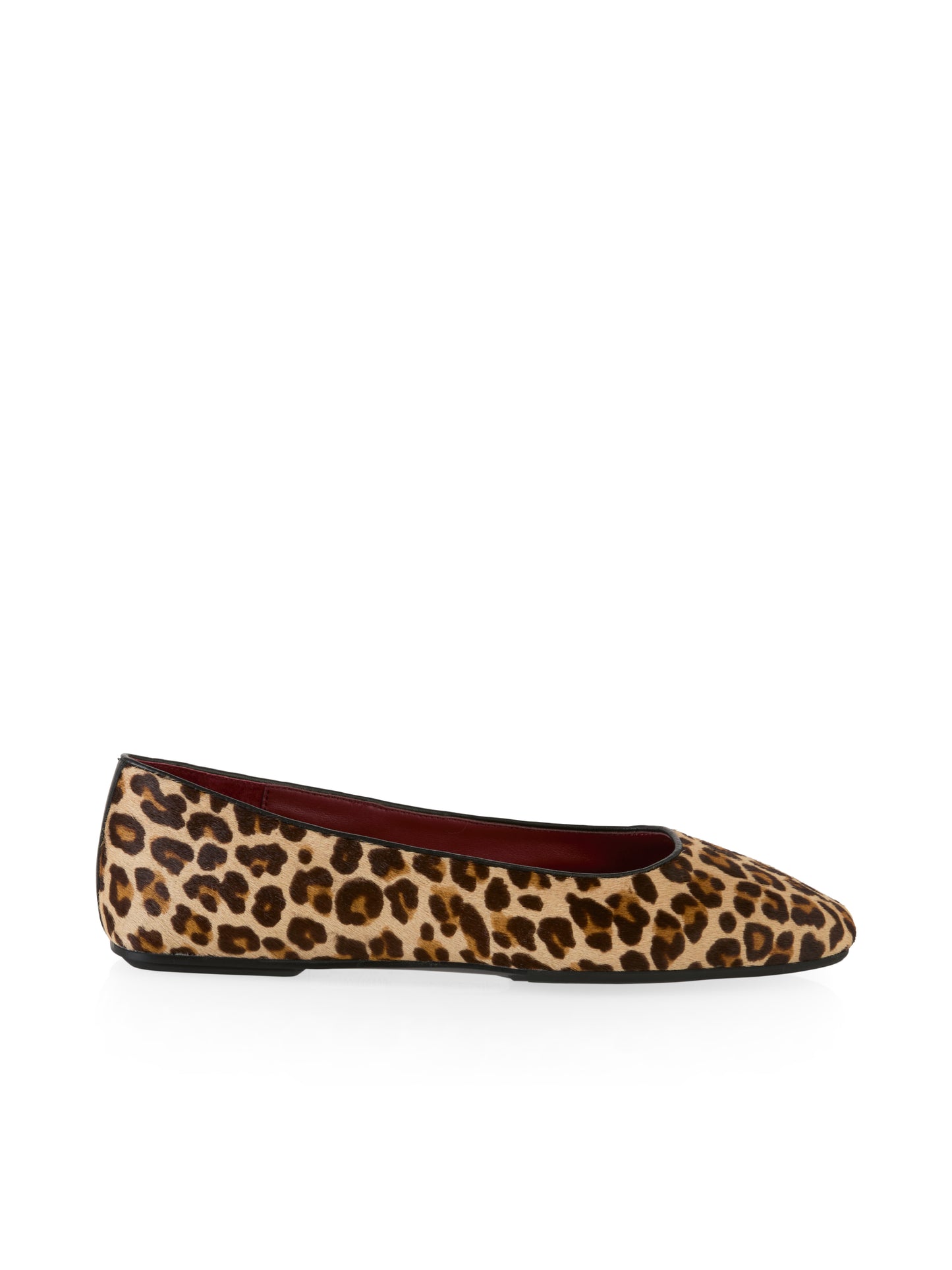 PONY HAIR LEOPARD PRINT BALLERINAS