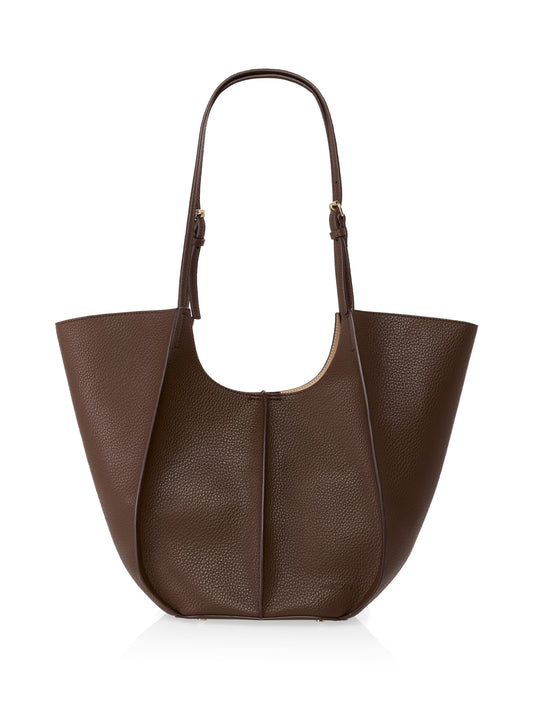 DOUBLE HANDLE SHOPPER BAG  DARK WOOD