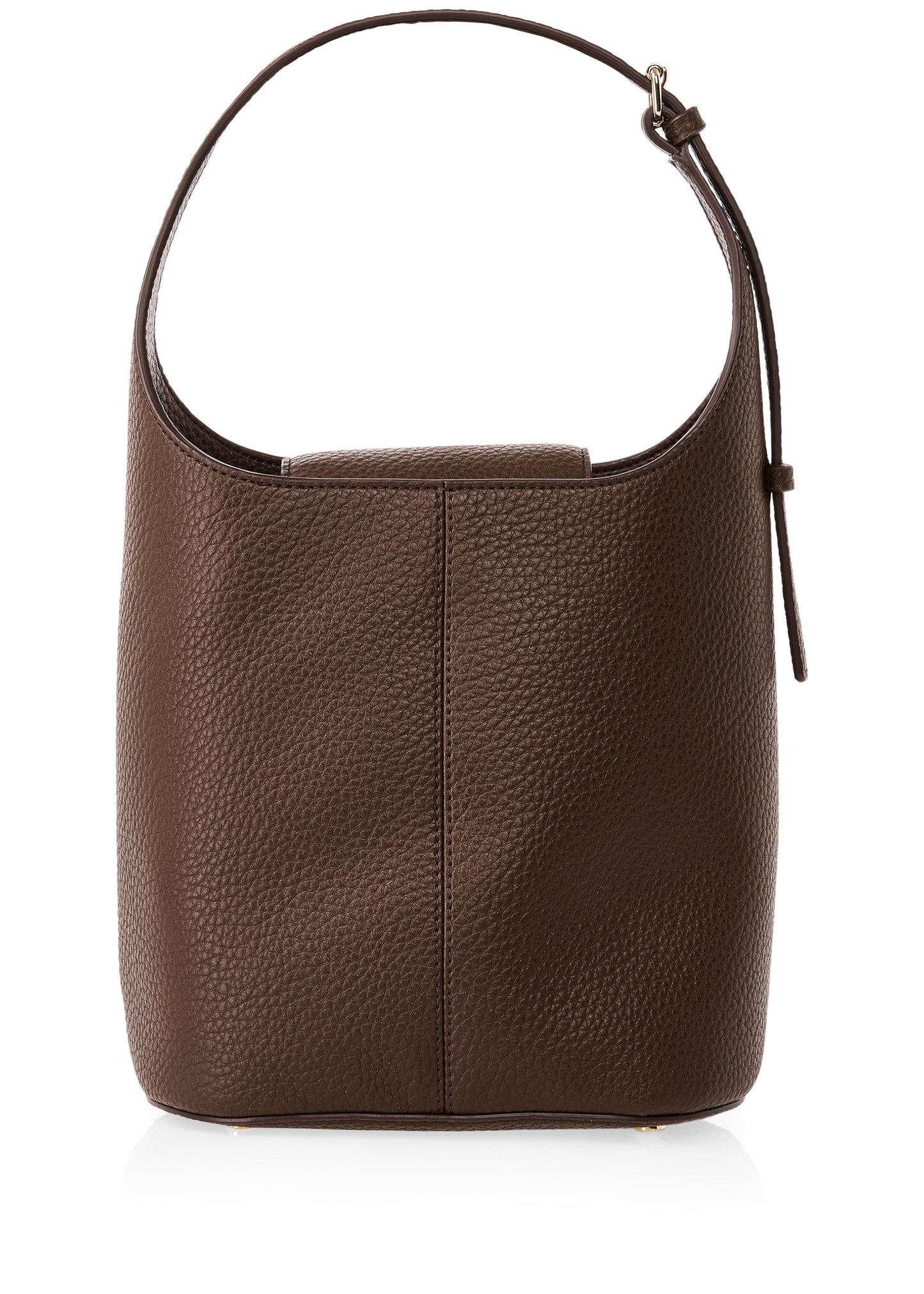 SMALL BUCKET SHAPE BAG | DARK WOOD