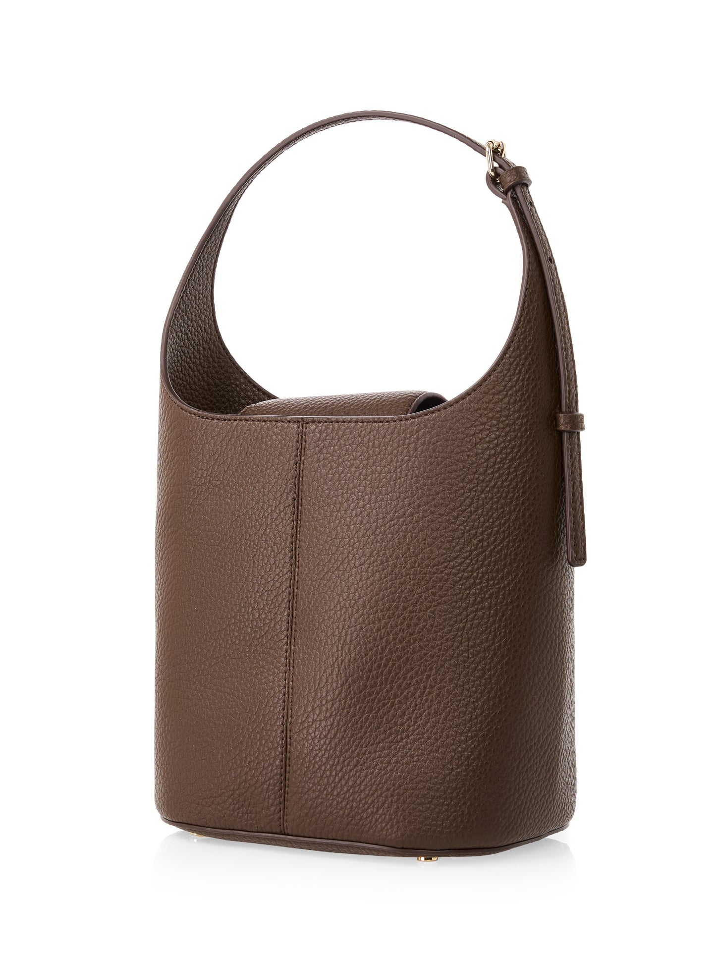 SMALL BUCKET SHAPE BAG | DARK WOOD