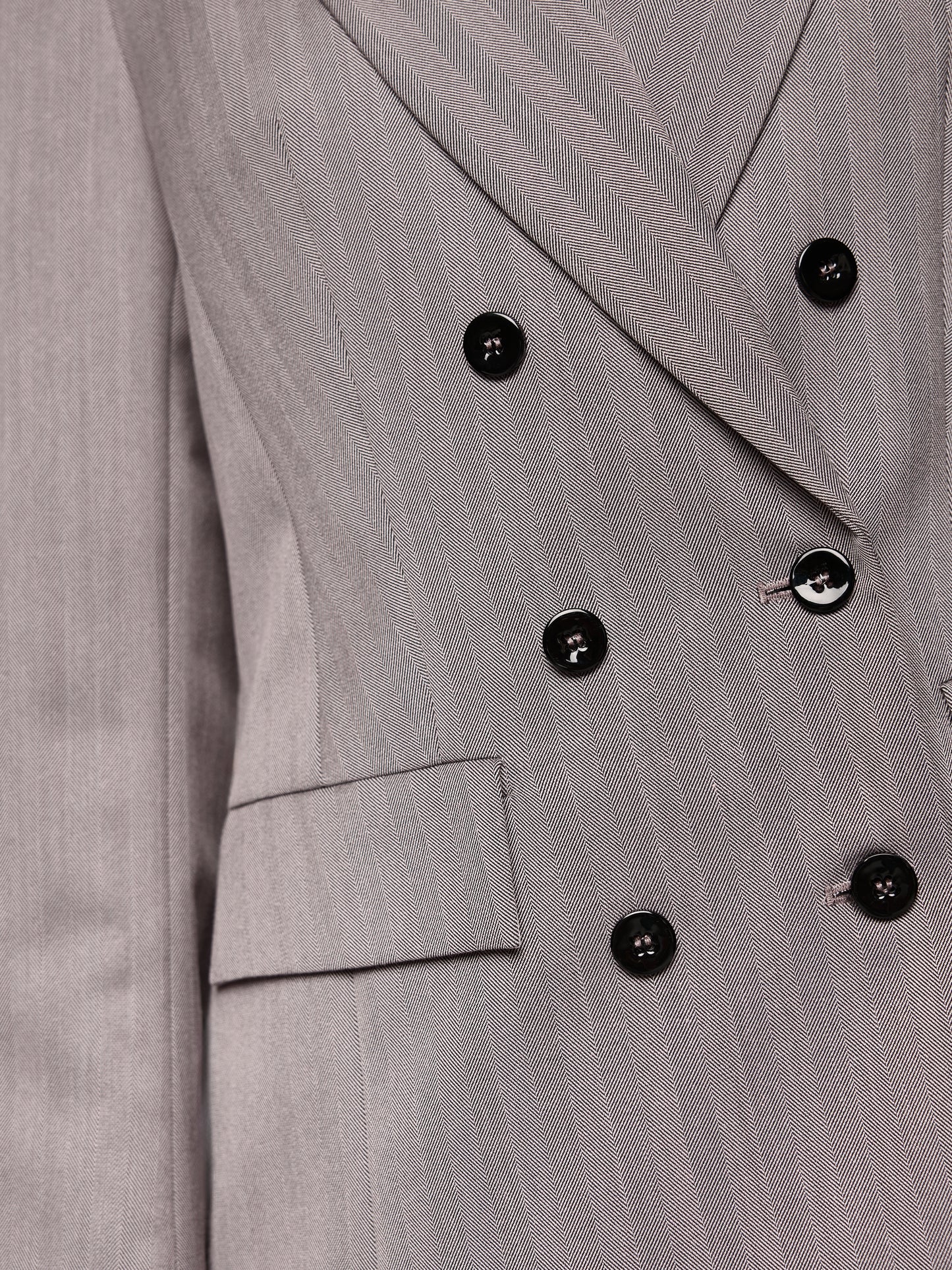 OVERSIZED DOUBLE BREASTED HERRINGBON BLAZER