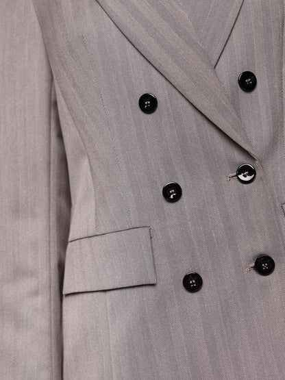 OVERSIZED DOUBLE BREASTED HERRINGBON BLAZER