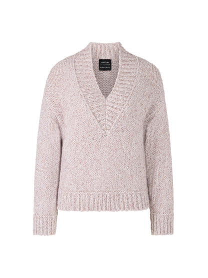 V-NECK GLITTERED CHUNKY KNIT