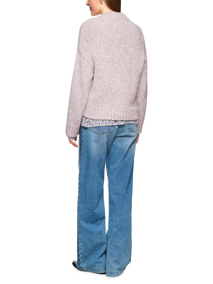 V-NECK GLITTERED CHUNKY KNIT