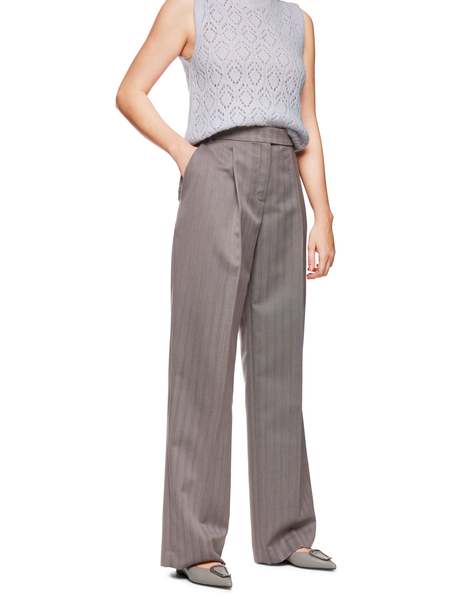 WASCO MODERN HERRINGBONE TROUSERS