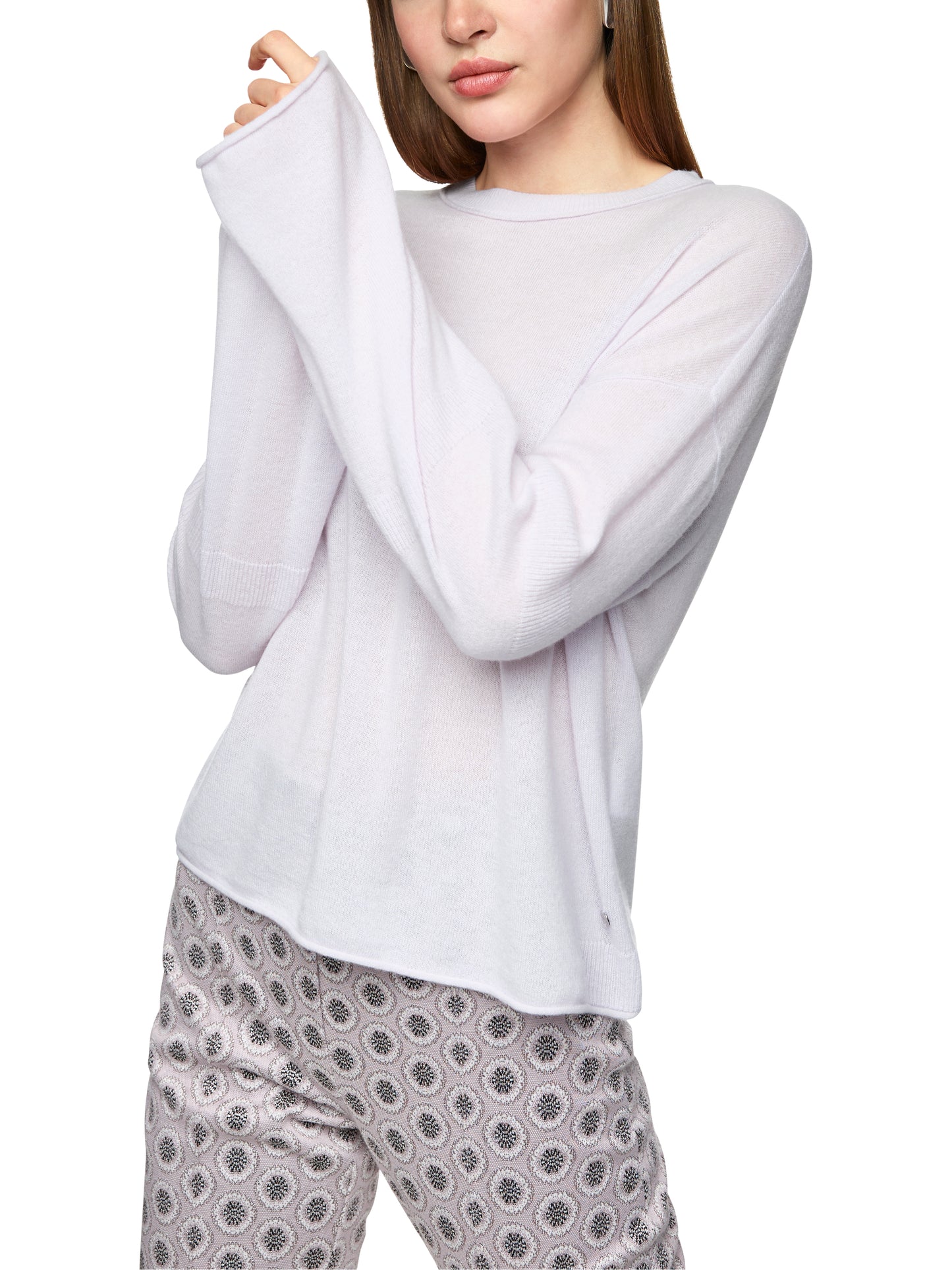 CREW CASUAL CASHMERE SWEATER SOFT LAVENDER