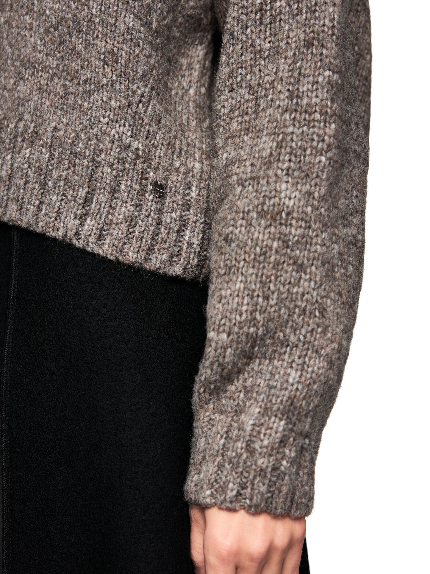 FUNNEL NECK SWEATER CHARCOAL