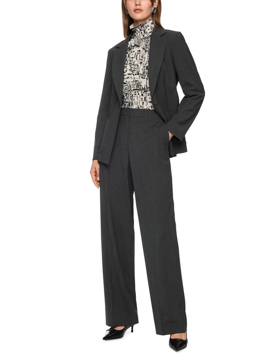 STRAIGHT LEG HIGH WAISTED FLANNEL PANTS