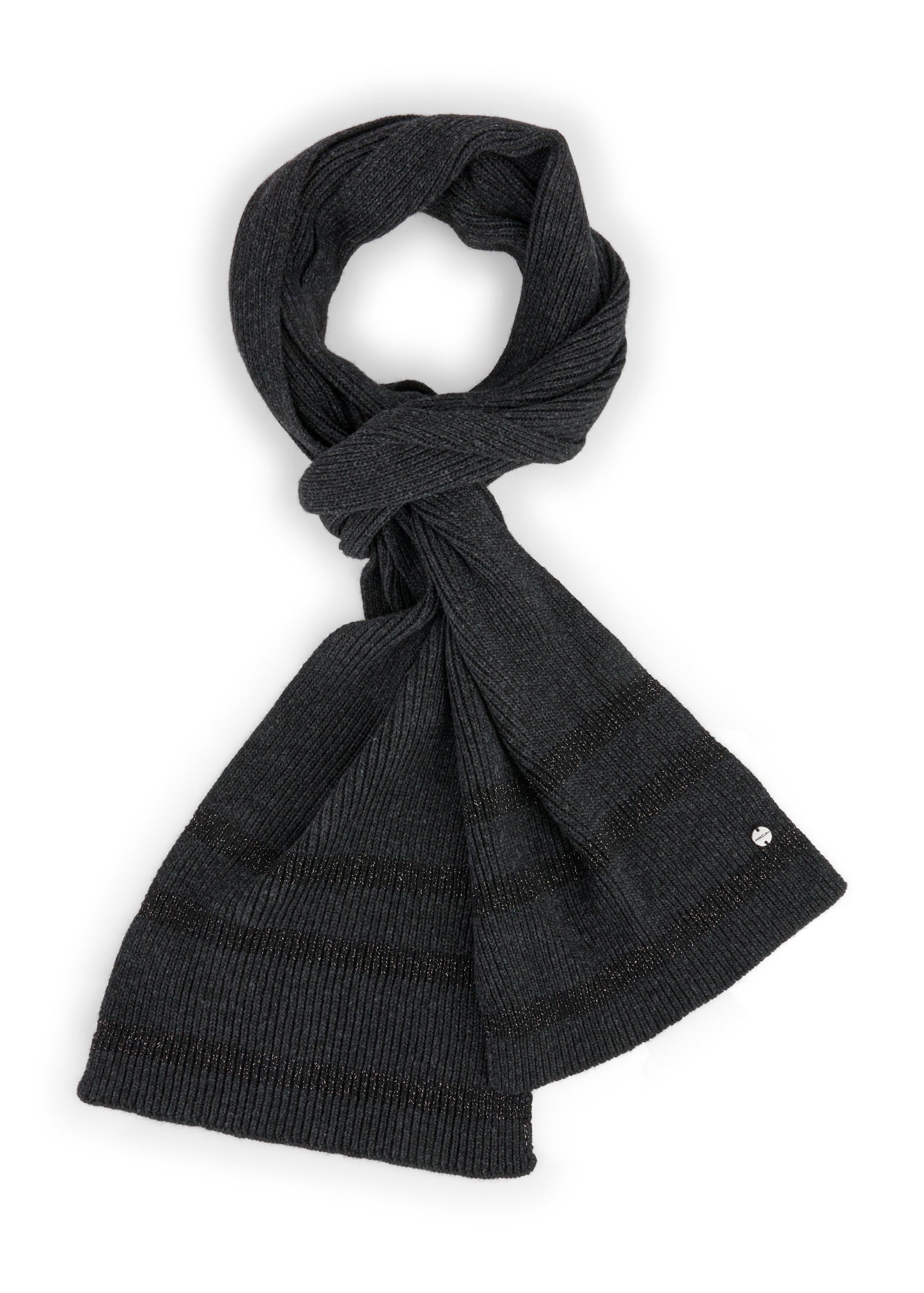 Black scarf on a white background