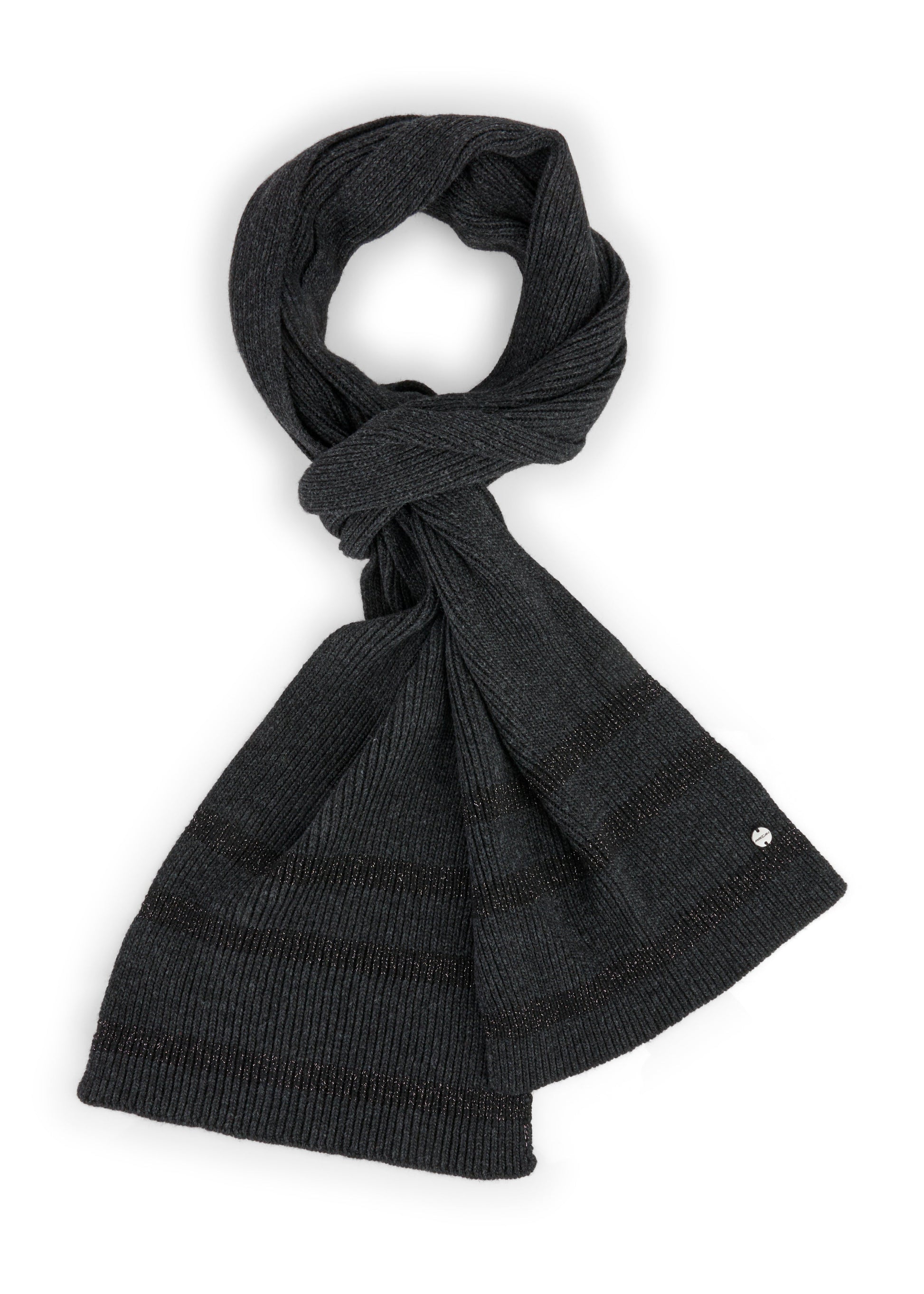 Black scarf on a white background