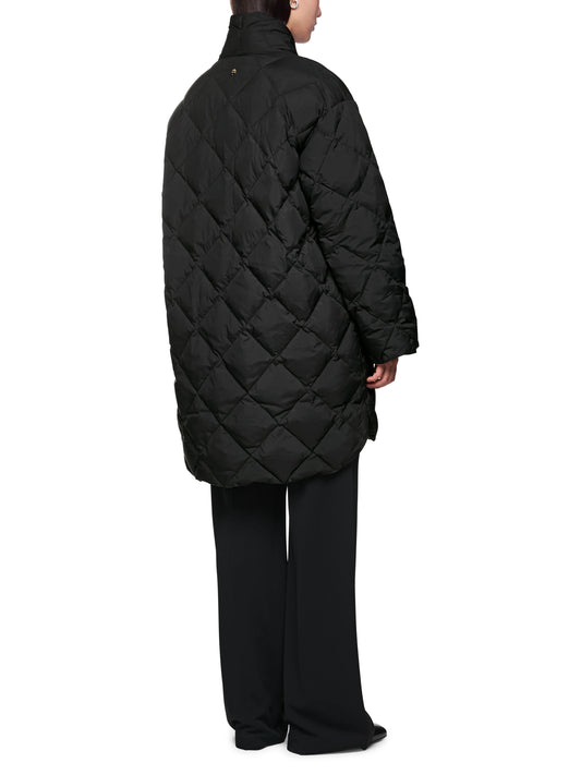 REVERSIBLE PADDED PUFFA COAT BLACK