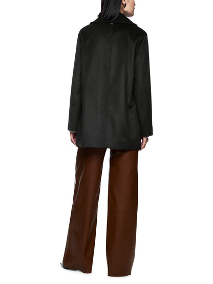 DOUBLE BREASTED OUTDOOR JACKET BLACK