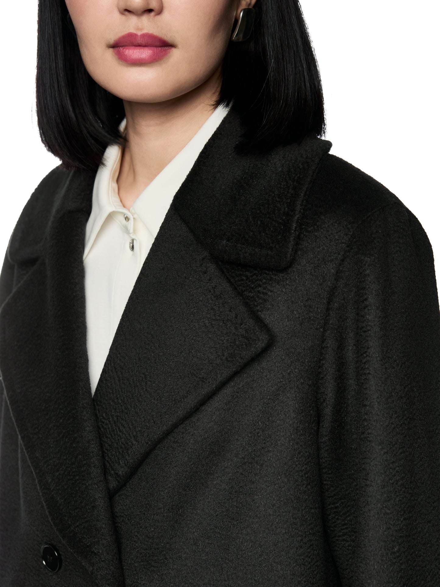 DOUBLE BREASTED OUTDOOR JACKET BLACK