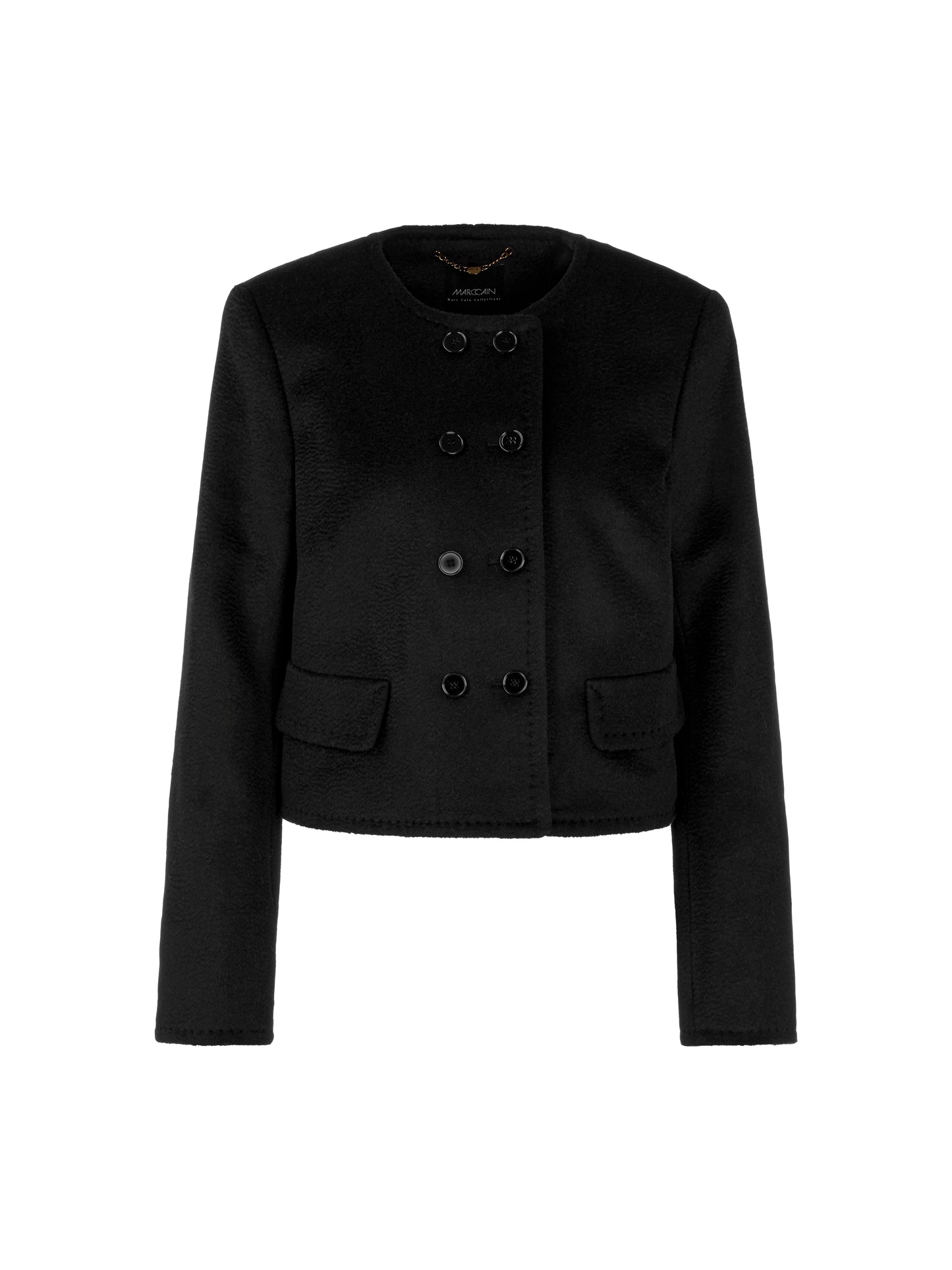 BLACK CROPPED COUTURE JACKET