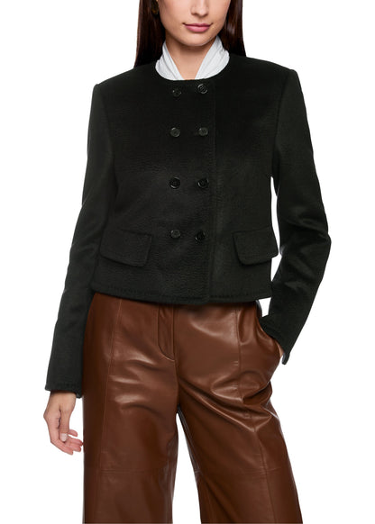 BLACK CROPPED COUTURE JACKET