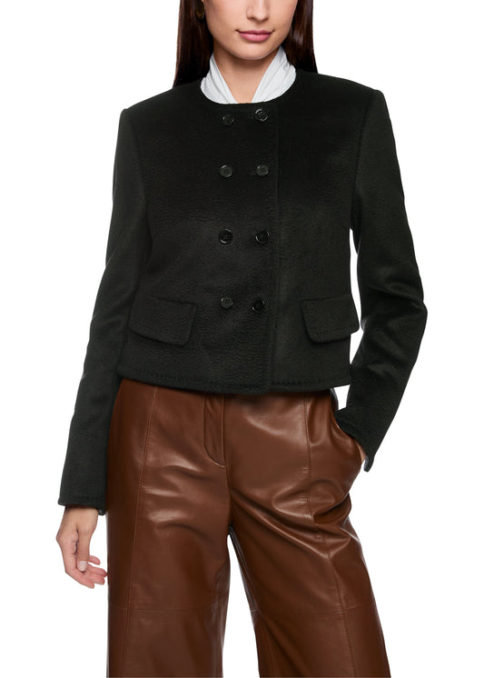 BLACK CROPPED COUTURE JACKET