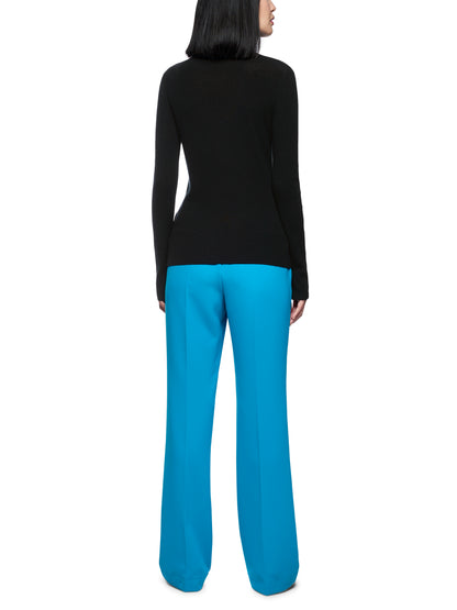 BLACK SLIM FIT RIB TURTLENECK SWEATER