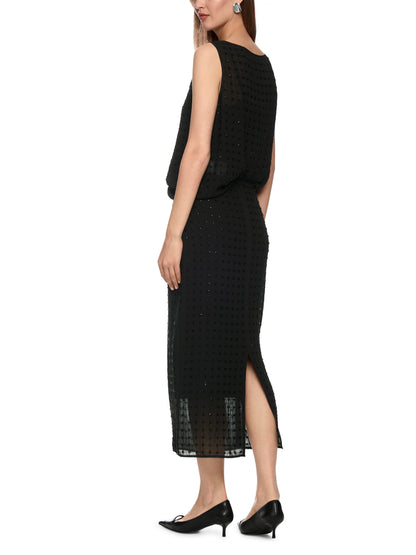 ELEGANT STRAIGHT SKIRT W SEQUINS