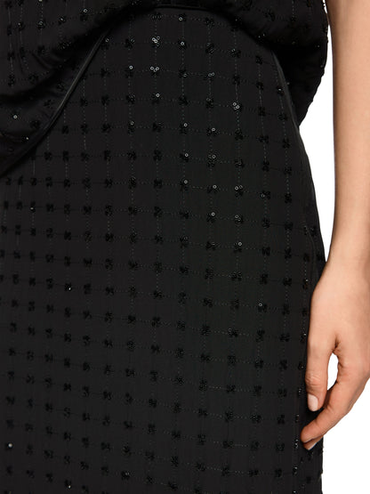 ELEGANT STRAIGHT SKIRT W SEQUINS