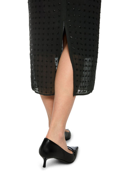 ELEGANT STRAIGHT SKIRT W SEQUINS