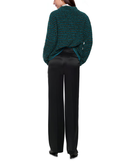 WASCO STAIN WIDE LEG BLACK TROUSERS