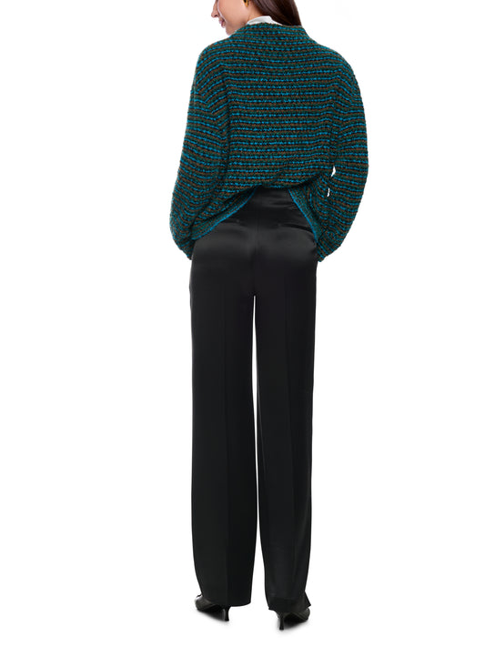 WASCO STAIN WIDE LEG BLACK TROUSERS