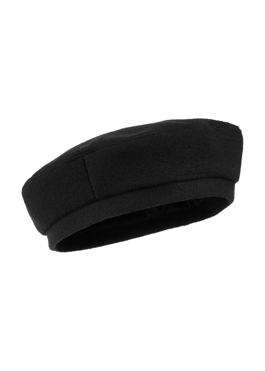 Black beret on a white background