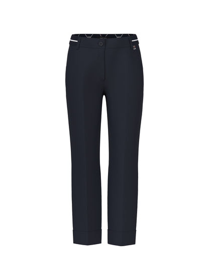 FEMININE CUFFED CROPPED TROUSERS
