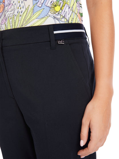 FEMININE CUFFED CROPPED TROUSERS