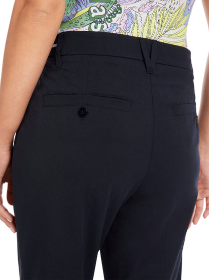 FEMININE CUFFED CROPPED TROUSERS