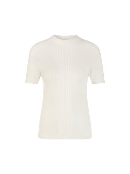SLIM FIT CREW NECK S/SLEEVE KNIT OFF-WHITE