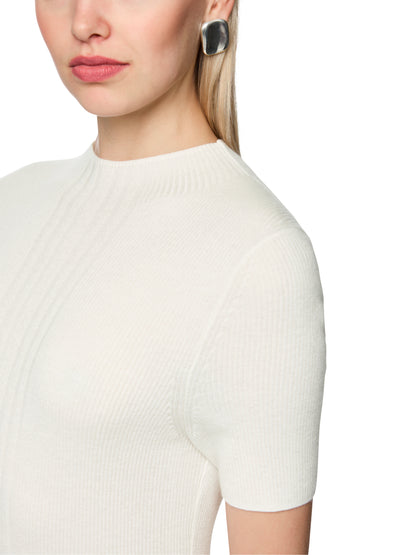 SLIM FIT CREW NECK S/SLEEVE KNIT OFF-WHITE
