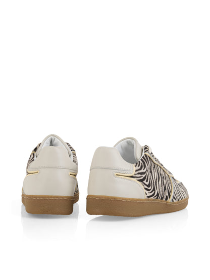 ZEBRA PONY HAIR SNEAKERS WHITE & BLACK