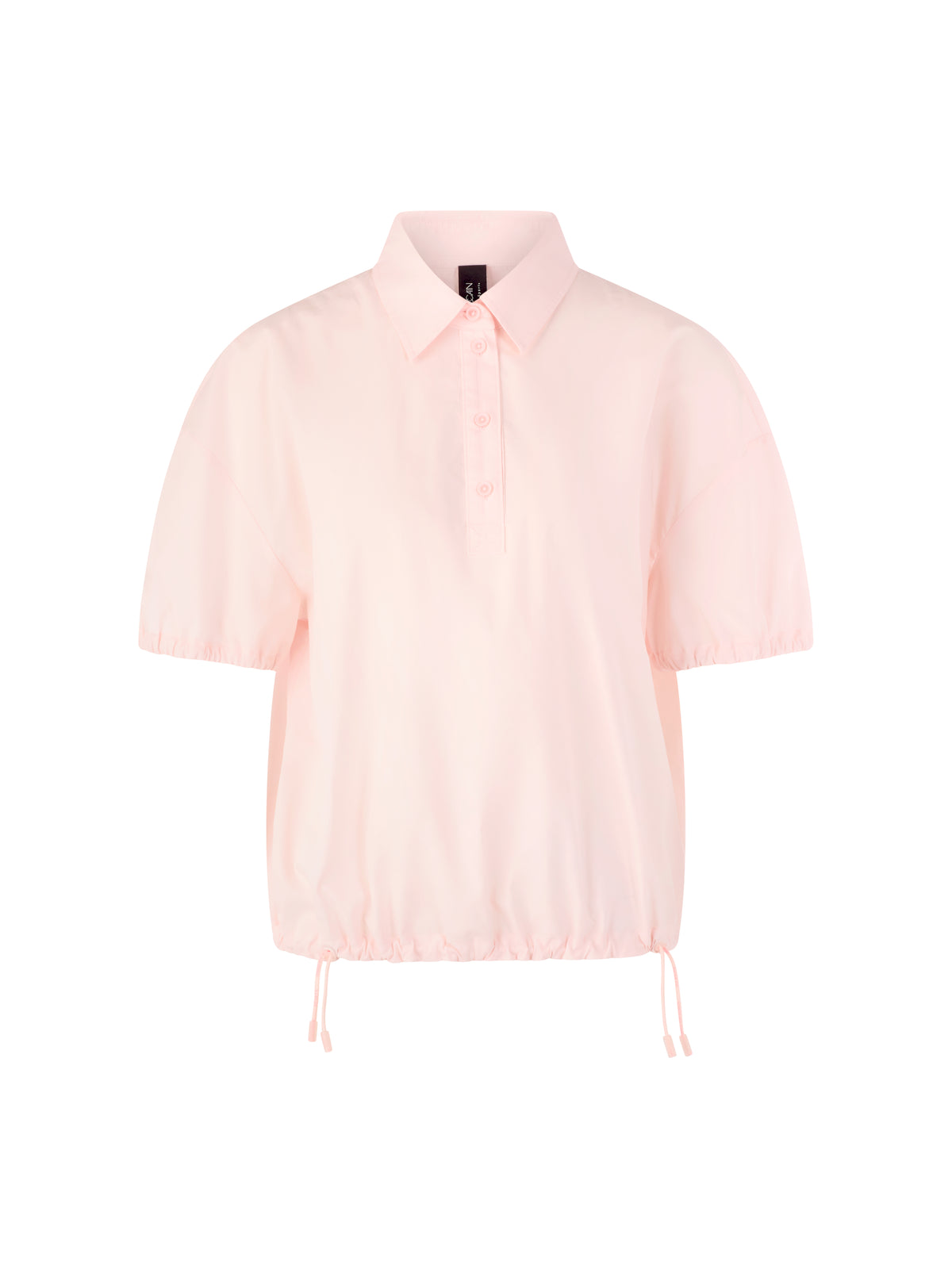 SHORT SLEEVE BLOUSE W COLLAR IN ROSEWATER