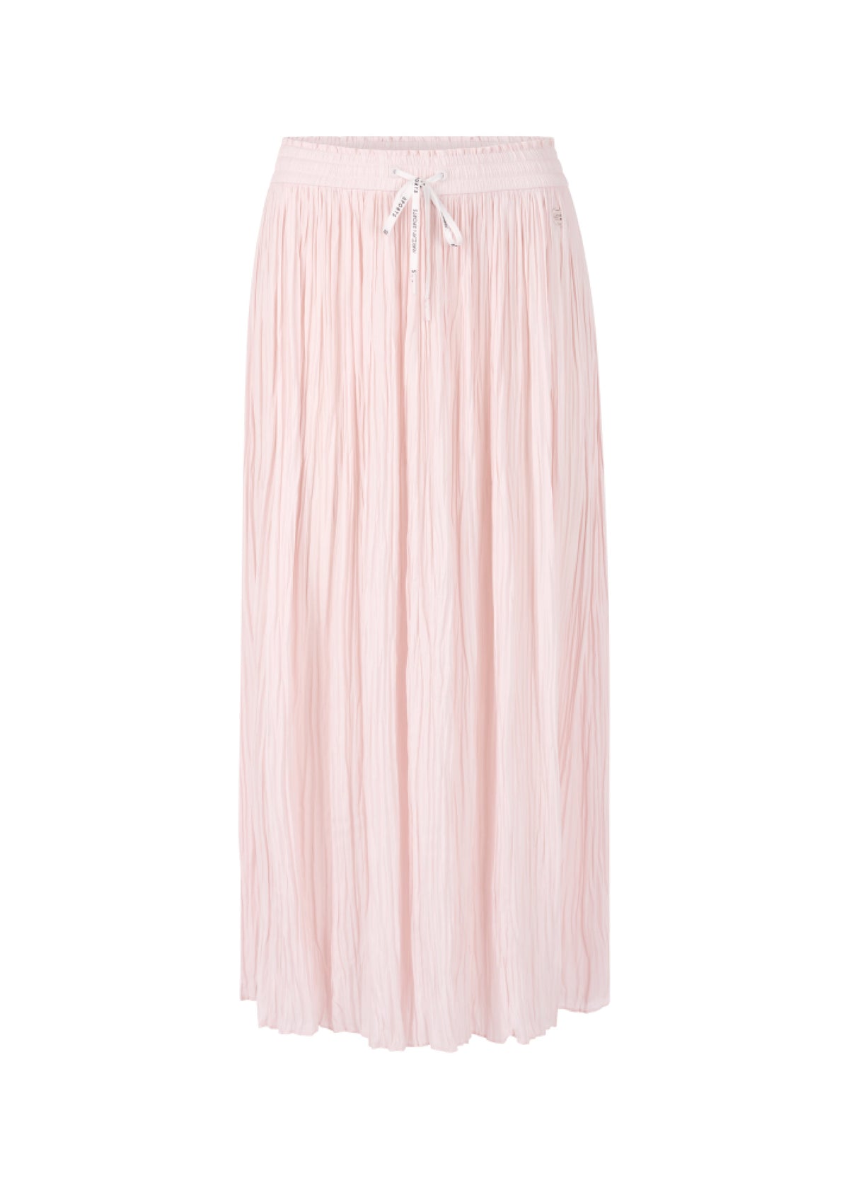 Pink pleated skirt on a white background