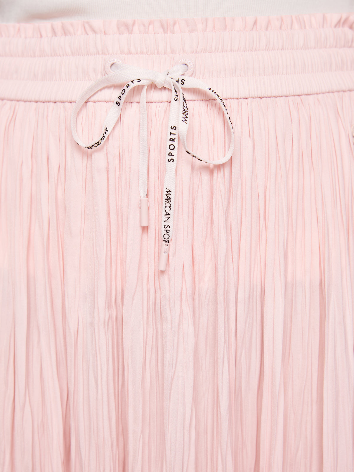 PLEATED SKIRT W ELASTIC WAISTBAND IN ROSEWATER