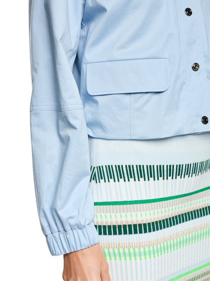 Cotton Crop Jacket In Skyway Blue by Marc Cain - view 4