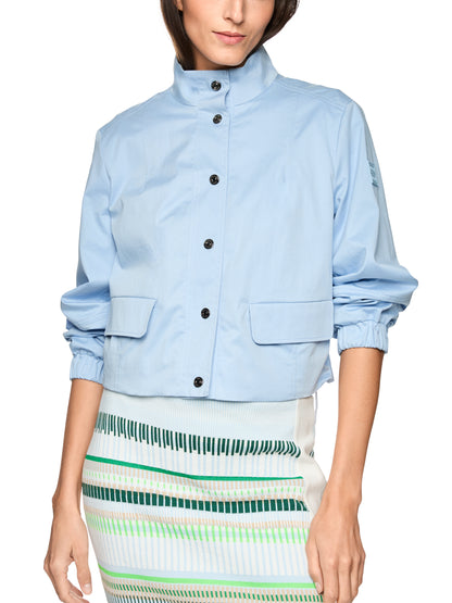 Cotton Crop Jacket In Skyway Blue by Marc Cain - view 3