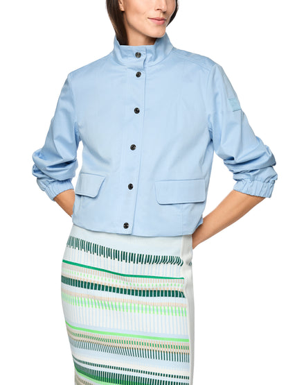 Cotton Crop Jacket In Skyway Blue by Marc Cain - view 2