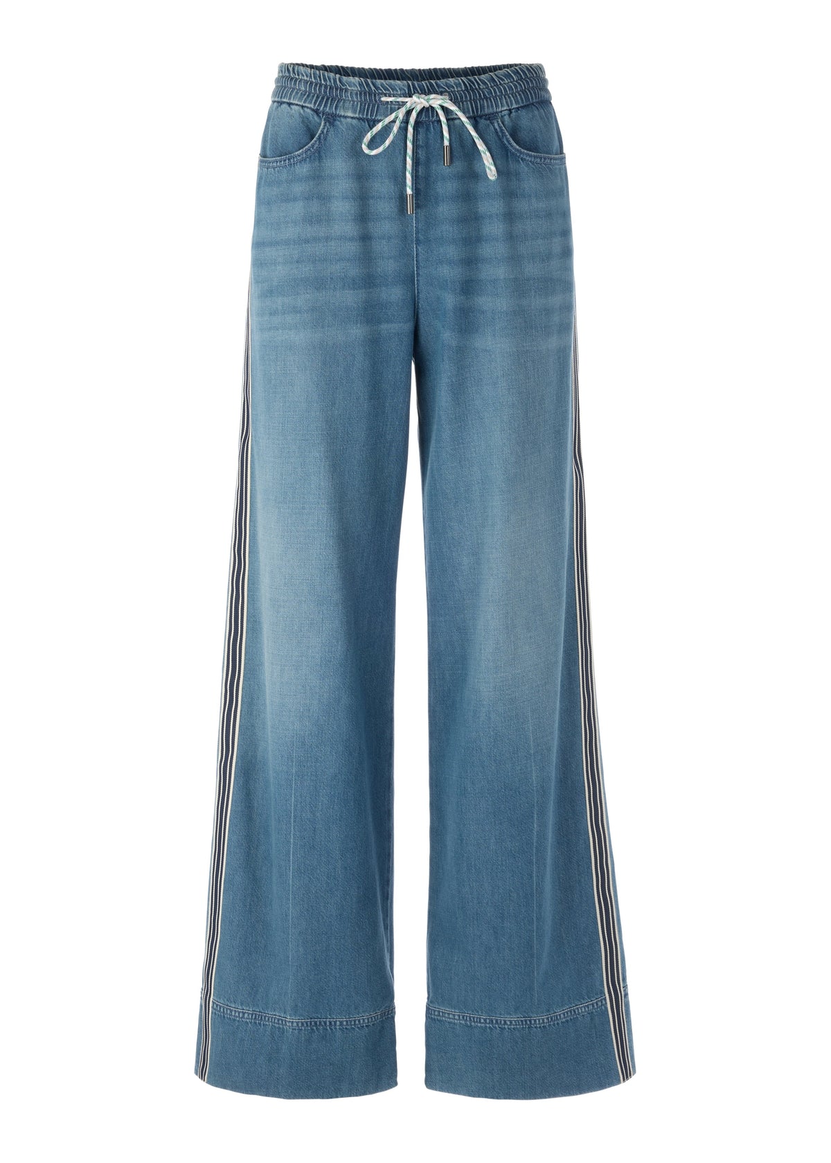 Drawstring Jean In Soft Blue Denim by Marc Cain - view 1
