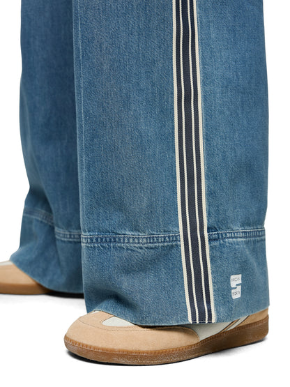 Drawstring Jean In Soft Blue Denim by Marc Cain - view 4