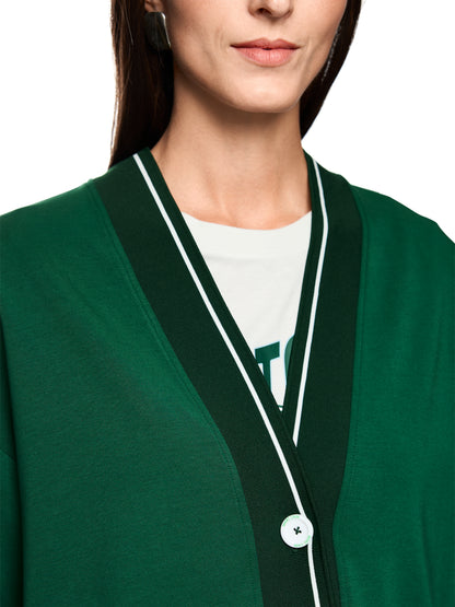 Varsity Jacket In Dark Jade Green by Marc Cain - view 5