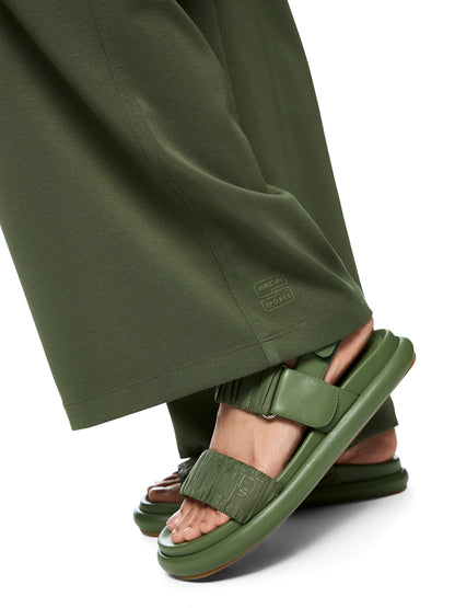 WIDE LEG RELAXED PANTS IN OLIVINE