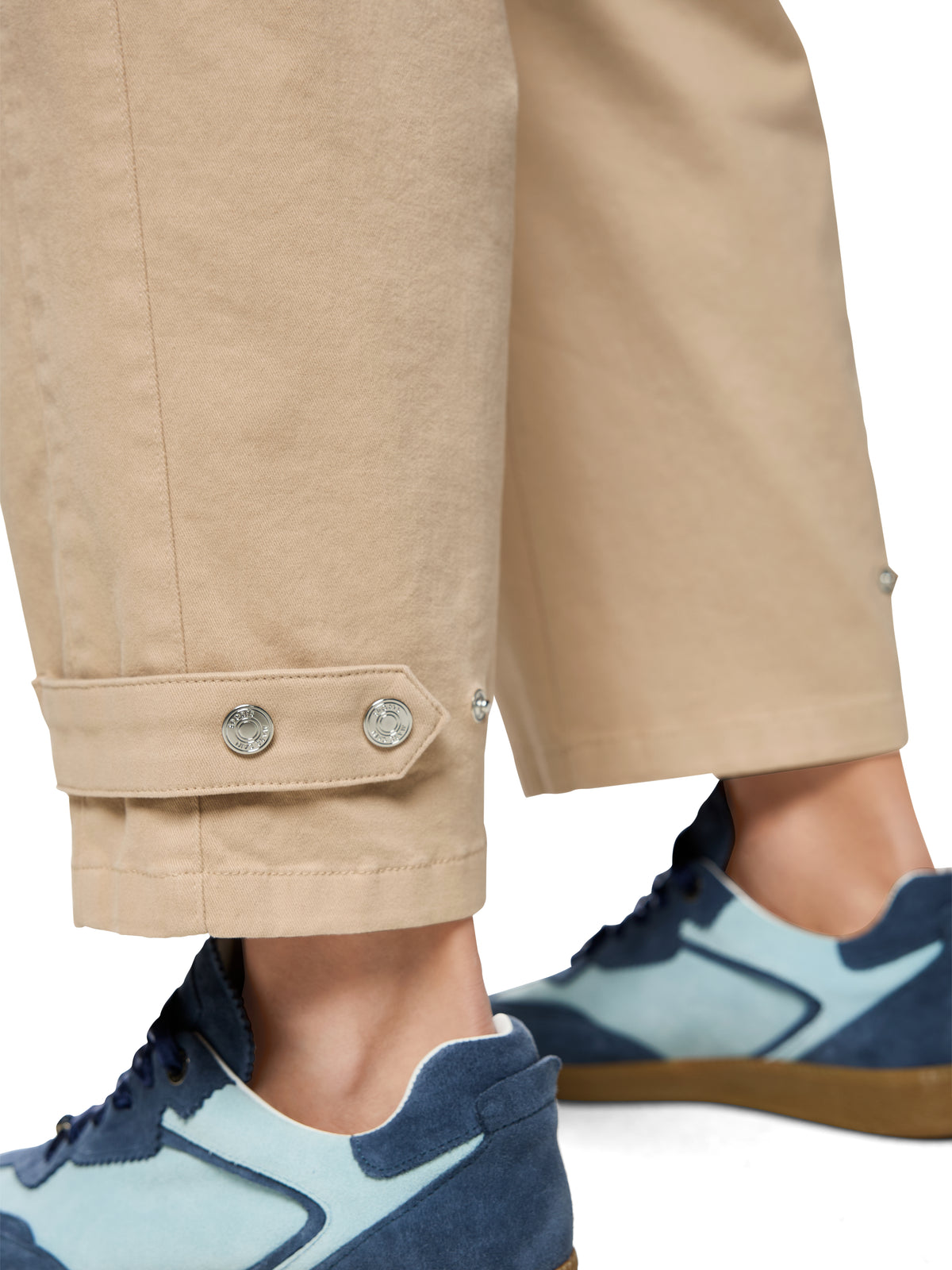 Cotton Carrot Shape Pant In Light Stone by Marc Cain - view 4