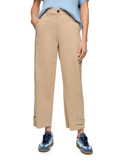 Cotton Carrot Shape Pant In Light Stone by Marc Cain - view 2
